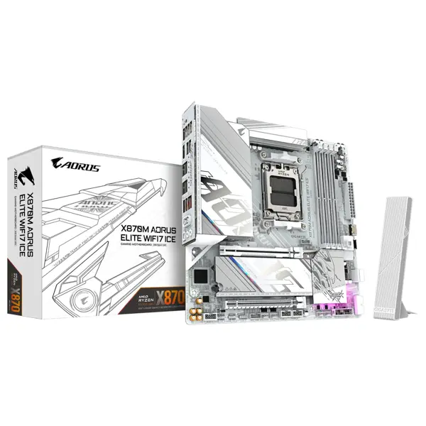 AORUS X870M ELITE WIFI7 ICE - motherboard - micro ATX - Socket AM5 - AMD X870