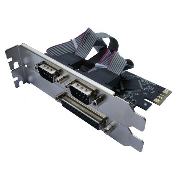 Asonic PCIE 2x ser. (RS232), 1x paralel port, + LP