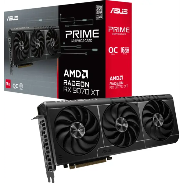ASUS grafična kartica Prime Radeon RX 9070 XT OC, 16GB GDDR6, PCI-E 5.0