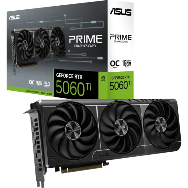 ASUS Graphics Card Prime GeForce RTX 5060 TE OC, 16GB GDDR7, PCI-E 5.0