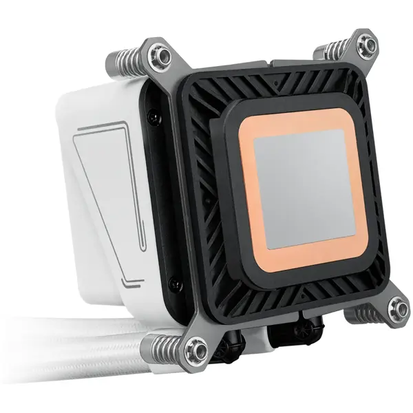 ASUS MAX Gaming LC 360 ARGB LCD White Edition all-in-one CPU liquid cooler with advanced cooling performance, vivid 2.4" IPS screen, pre-installed ARGB fans and Aura lighting