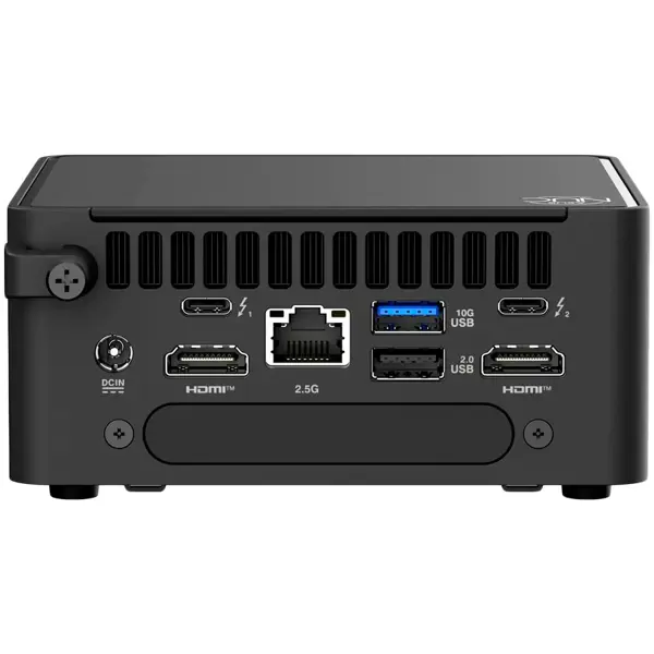 ASUS NUC 15 PRO/RNUC15CRHU500003/Ultra 5 225H 28W/Intel Arc graphics/no RAM/no Storage/Intel Wi-Fi 7 BE201/USB Total - 7/4 USB Type-A/3 USB Type-C (1x USB3.2 + 2x TB4)/2x HDMI 2.1/Support Displays - 4