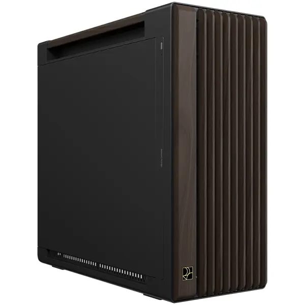 ASUS ProArt PA602 Wood Edition Modern Black (TG Panel) E-ATX Computer case, 420 mm radiator support, 1x 140 mm and 2x 200mm pre-installed fans, front panel IR dust indicator, power lock latch, tool-le