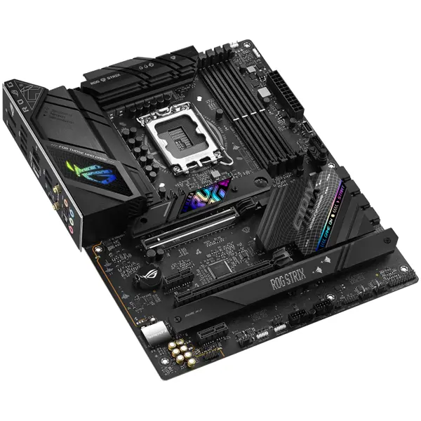 ASUS ROG STRIX B760-F GAMING WIFI LGA1700 ATX gaming MB - Intel B760 4xDIMM DDR5 3xM.2 4xSATA PCIe 5.0 2.5Gb Ethernet WiFi 6E + Bluetooth 1xDisplayPort 1xHDMI with Aura Sync support