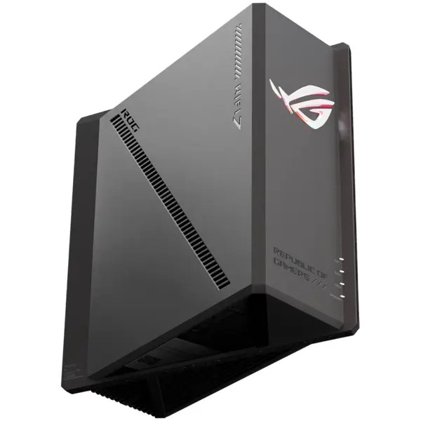 ASUS ROG Strix GS-BE18000 Tri-Band WiFi 7 (802.11be) Gaming Router, 1x 2.5G WAN, 7x 2.5G LAN, 8x internal antennas, 320MHz, 4096-QAM, 4x4 MIMO, MLO, AFC, Triple-level Game Acceleration, Gaming Network