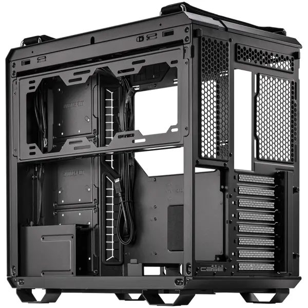 ASUS TUF Gaming GT502 PLUS ATX Gaming case Black, Dual Chamber Chassis, Panoramic View, Tempered Glass front and side panel, Tool-Free side panels, pre-installed 4 ARGB fans & fan hub, Front Panel Hig