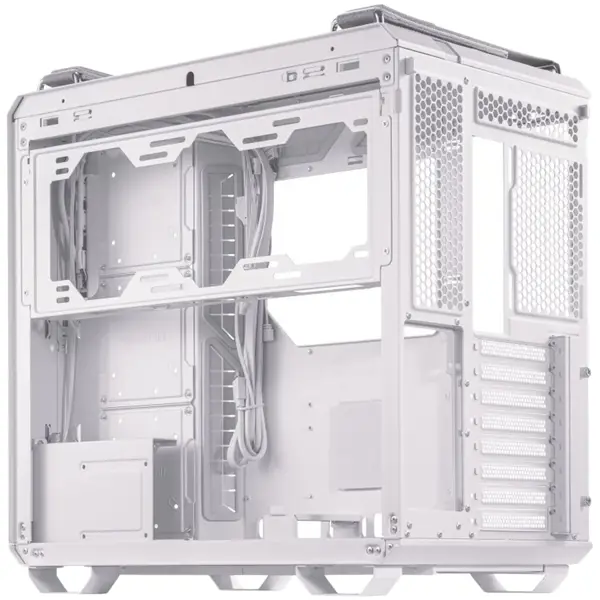 ASUS TUF Gaming GT502 PLUS ATX Gaming case White, Dual Chamber Chassis, Panoramic View, Tempered Glass front and side panel, Tool-Free side panels, pre-installed 4 ARGB fans & fan hub, Front Panel Hig