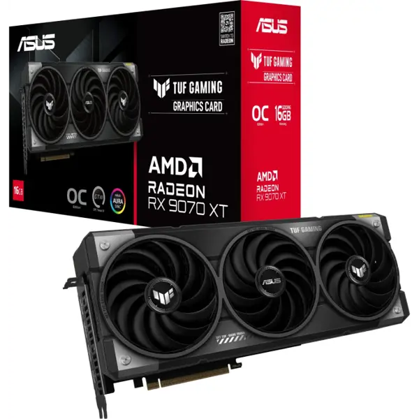 ASUS TUF Gaming Radeon RX 9070 XT OC GRAPHIC CARD, 16GB GDDR6, PCI-E 5.0