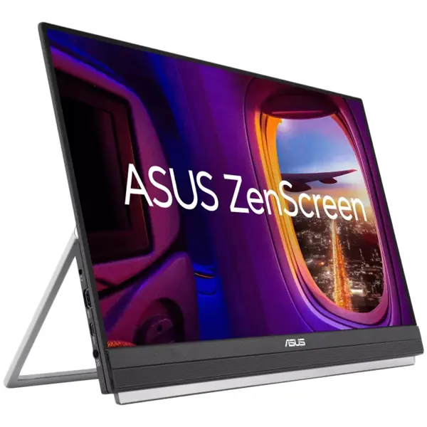 ASUS ZenScreen MB229CF Portable Monitor - 22" (21.5" viewable), FHD (1920 x 1080), IPS technology, 100Hz, USB-C PD 60W, Speakers, Carrying handle/kickstand design, C-clamp, Partition hook, Sub-woofer,