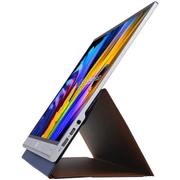 ASUS ZenScreen OLED MQ16AH portable monitor - 16" (15.6" viewable), FHD (1920 x 1080), OLED, 100% DCI-P3, 1 ms Response Time, dE < 2, HDR-10, USB Type-C, Mini HDMI, Proximity Sensor, Smart Case, Flick
