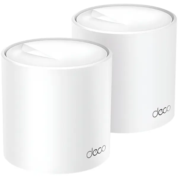 "AX3000 Whole Home Mesh Wi-Fi 6 System, 2 unitsSPEED: 574 Mbps at 2.4 GHz + 2402 Mbps at 5 GHzSPEC: 2× Internal Antennas, 3× Gigabit Ports (WAN/LAN auto-sensing), 2 Streams and HE160 for 5GHzFEATURE: