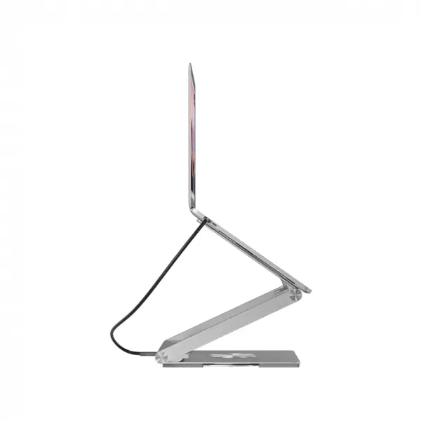 Canyon Laptop stands with hub, TYPE C F to HDMI2.0+2USB3.0+USBC3.0+RJ45+PD, TYEP C TO C cable 1m white with Emarker: HUSB332A, Material: Aluminum case+ABS+PS, Size: 245x240x27.2+/-0.3mm, Weight:1304g