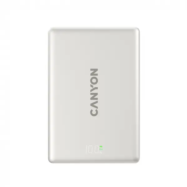 CANYON magnetic power bank OnPower 511 PD20W 10000mAh Aluminium Star Sivi