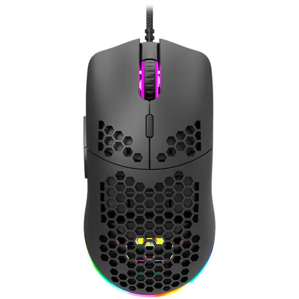 CANYON,Gaming Mouse with 7 programmable buttons, Pixart 3519 optical sensor, 4 levels of DPI and up to 4200, 5 million times key life, 1.65m Ultraweave cable, UPE feet and colorful RGB lights, Black,