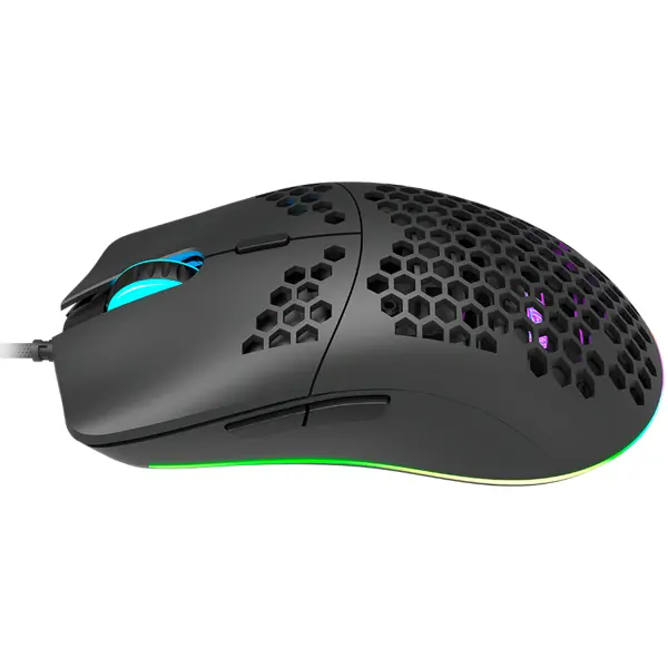 CANYON,Gaming Mouse with 7 programmable buttons, Pixart 3519 optical sensor, 4 levels of DPI and up to 4200, 5 million times key life, 1.65m Ultraweave cable, UPE feet and colorful RGB lights, Black,