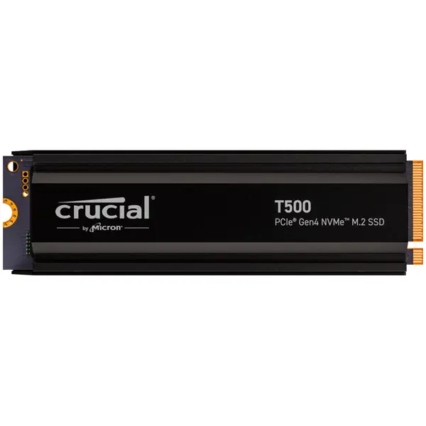 Crucial SSD Crucial T500 1TB PCIe Gen4 NVMe M.2 SSD with heatsink, EAN: 649528940018