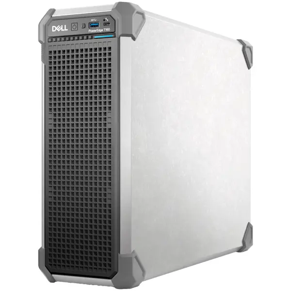 DELL EMC PowerEdge T160, 3x3.5"+ 2x2.5" Cabled HDD, Intel Xeon 6325P (3.5G, 4C/8T, 12MB, Turbo, 55W), 32GB UDIMM ECC 5600MT/s, 2x 480GB SSD SATA, PERC H355, iDRAC9 Enterprise, 300W PS, BCM 5720 DP 1Gb