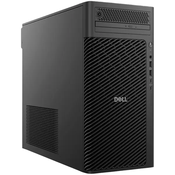 Dell Pro Max T2 Tower, 500W, Intel Core Ultra 7 265 (30MB, 20C up to 5.3 GHz), 32GB (2x16GB) DDR5 5600 MT/s, M.2 1TB SSD TLC PCIe Gen4, RTX 2000, 16GB, 4x mDP to DP, SD CR, DP/HDMI/USB-C/USB-A/RJ-45,