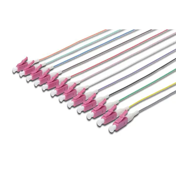 Digitus Fiber optic pigtail LC OM4, 50 125, 2m, 12 pack