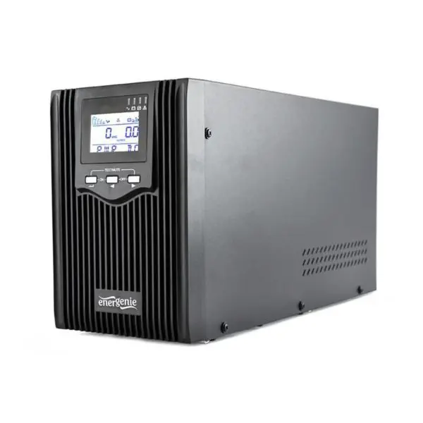 Gembird 2000 VA pure sine wave UPS, LCD display, 2 x Schuko 3 x C13 outputs, USB, black