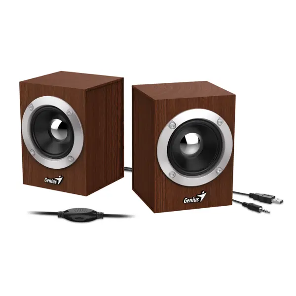 Genius zvučnici SP-HF280, 6W, USB+3,5mm, drveni