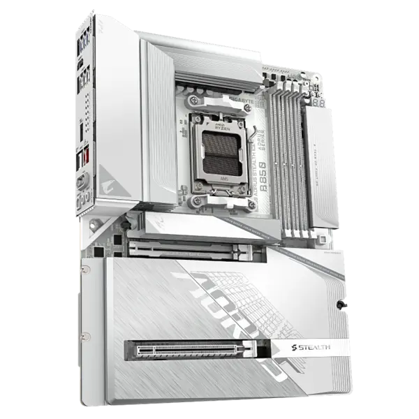 GIGABYTE B850 A STEALTH ICE, DDR5, SATA3, USB3.2Gen2x2, DP, 5GbE, WiFi, AM5 ATX