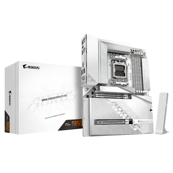 GIGABYTE B850 A STEALTH ICE, DDR5, SATA3, USB3.2Gen2x2, DP, 5GbE, WiFi, AM5 ATX