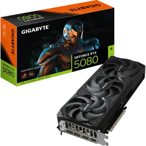 Gigabyte GF RTX5080 Windforce OC, 16GB GDDR7