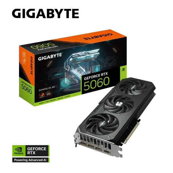 GIGABYTE GIFORTE GEFORCE RTX 5060 GAMING OC 8G, 8GB GDDR7, PCI-E 5.0