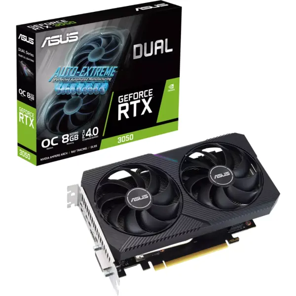 Grafična kartica ASUS GeForce RTX 3050 DUAL OC V2, 8GB GDDR6, PCI-E 4.0 DUAL-RTX3050-O8G-V2