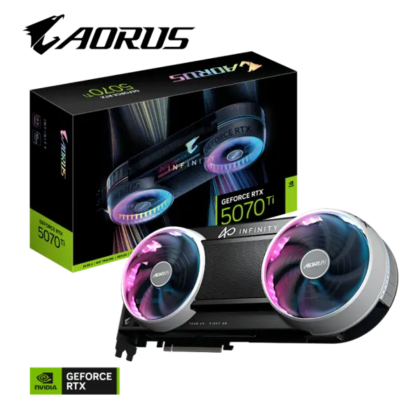 Gigabyte Grafična kartica AORUS GeForce RTX 5070 Ti infinity 16G, 16GB GDDR7, PCI-E 5.0