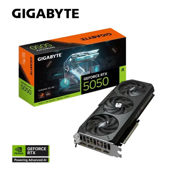 Grafična kartica GIGABYTE GeForce RTX 5050 Gaming OC 8G, 8GB GDDR6, PCI-E 5.0