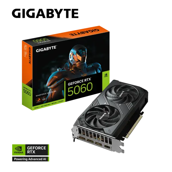 Grafična kartica GIGABYTE GeForce RTX 5060 Windforce MAX OC 8G, 8GB GDDR7, PCI-E 5.0