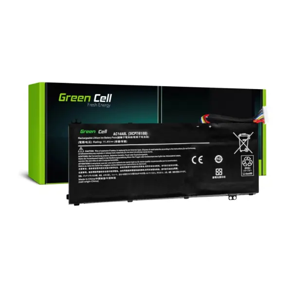 Green Cell (AC54) baterija 4605 mAh,11.4V AC14A8L za Acer Aspire Nitro V15 VN7-571G VN7-572G VN7-591G VN7-592G i V17 VN7-791G VN7-792G