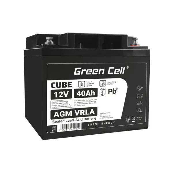Green Cell (AGM22) baterija AGM 12V/40Ah