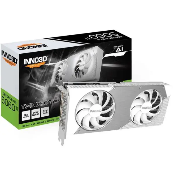 INNO3D GeForce RTX 5060 Ti 8GB TWIN X2 OC WHITE, 8GB GDDR7