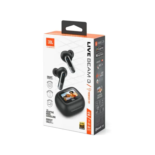 JBL Live Beam 3 In- ear bežične slušalice 48h reprodukcije, BT 5.3, crne