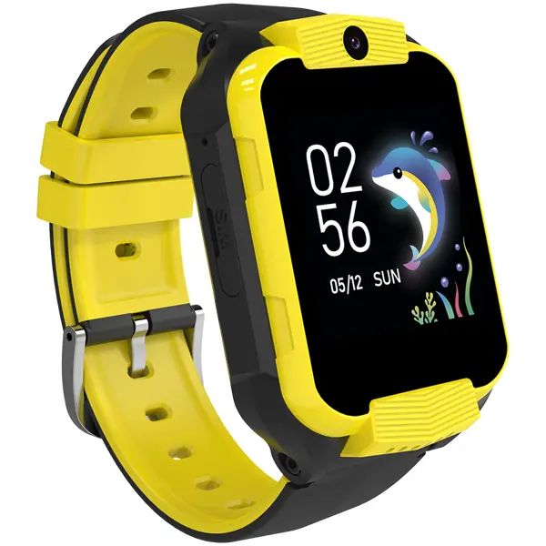 Kids smartwatch Canyon Cindy KW-41, 1.69"IPS colorful screen 240*280, ASR3603C, Nano SIM card, 192+128MB, GSM(B3/B8), LTE(B1.2.3.5.7.8.20) 680mAh battery, built in TF card: 512MB, Yellow, host: 53.3*4