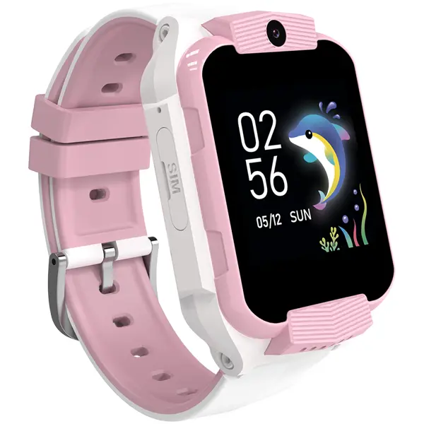 Kids smartwatch Canyon Cindy KW-41, 1.69"IPS colorful screen 240*280, ASR3603C, Nano SIM card, 192+128MB, GSM(B3/B8), LTE(B1.2.3.5.7.8.20) 680mAh battery, built in TF card: 512MB, White Pink, host: 53