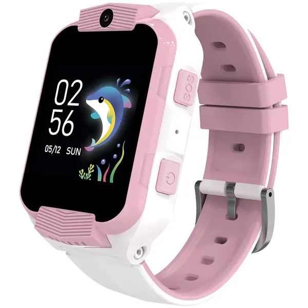 Kids smartwatch Canyon Cindy KW-41, 1.69"IPS colorful screen 240*280, ASR3603C, Nano SIM card, 192+128MB, GSM(B3/B8), LTE(B1.2.3.5.7.8.20) 680mAh battery, built in TF card: 512MB, White Pink, host: 53