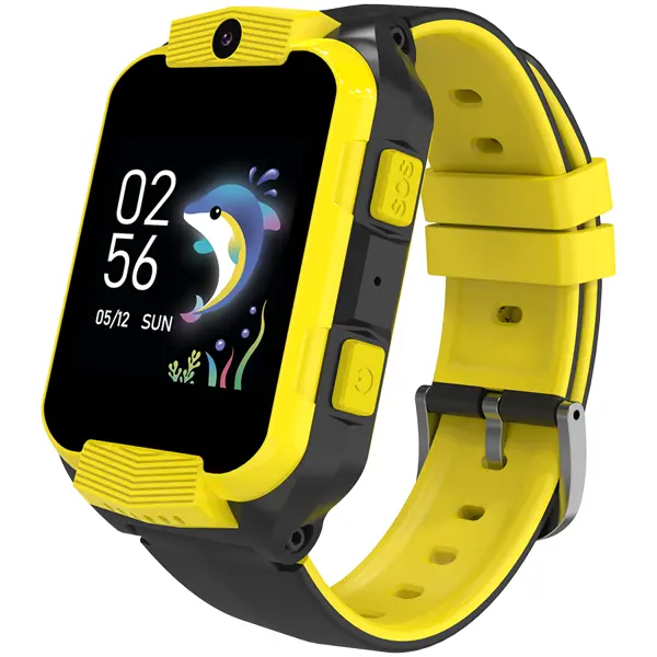 Kids smartwatch Canyon Cindy KW-41, 1.69"IPS colorful screen 240*280, ASR3603C, Nano SIM card, 192+128MB, GSM(B3/B8), LTE(B1.2.3.5.7.8.20) 680mAh battery, built in TF card: 512MB, Yellow, host: 53.3*4