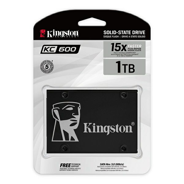 Kingston SSD KC600, R550/W520,1024GB, 7mm, 2.5"