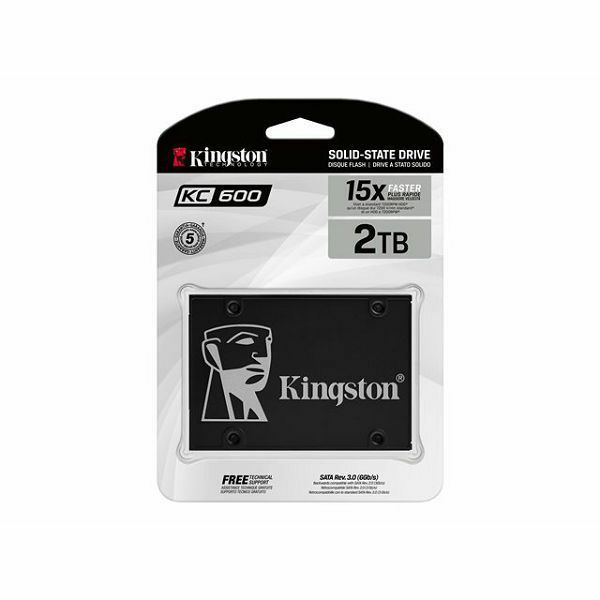 Kingston SSD KC600, R550/W520,2048GB, 7mm, 2.5"