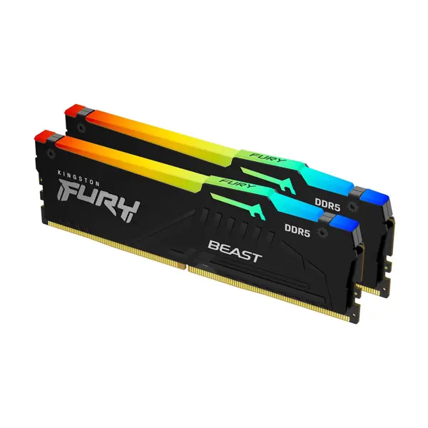Kingston RAM FURY Beast RGB - 16 GB (2 x 8 GB Kit) - DDR5 5600 DIMM CL40
