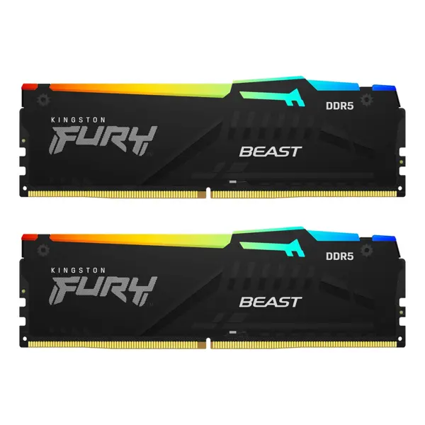 Kingston RAM FURY Beast RGB - 32 GB (2 x 16 GB Kit) - DDR5 6800 UDIMM CL34