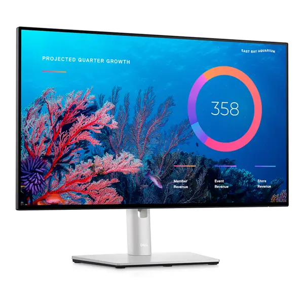 LCD Dell 24" U2422HE; black/silver;1920x1080, 1000:1, 250 cd/m2, HDMI, DisplayPort, USB-C, USB Hub, RJ45, AG