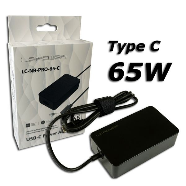 Lc power LC-NB-PRO-65W USB tip C notebook adapt.