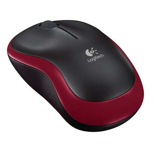 Logitech M185, bežični miš, crveni