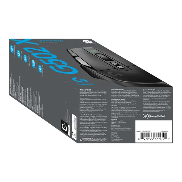 LOGI G502 X LIGHTSPEED - BLACK/CORE EER2