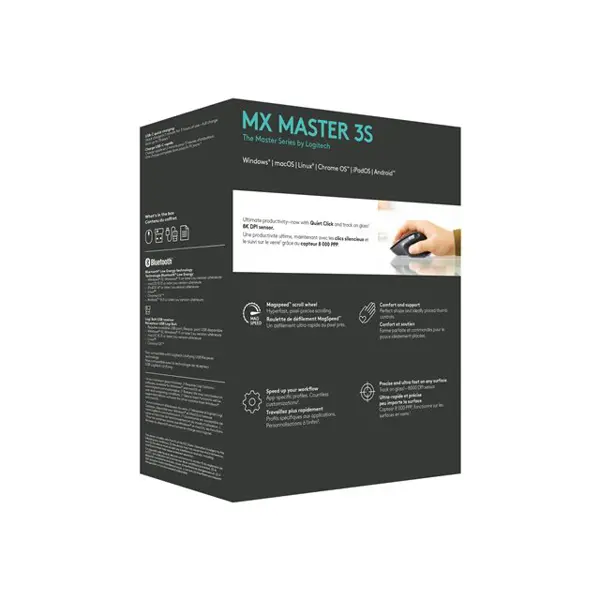 LOGI MX Master 3S Perf Wl Mouse GRAPHITE
